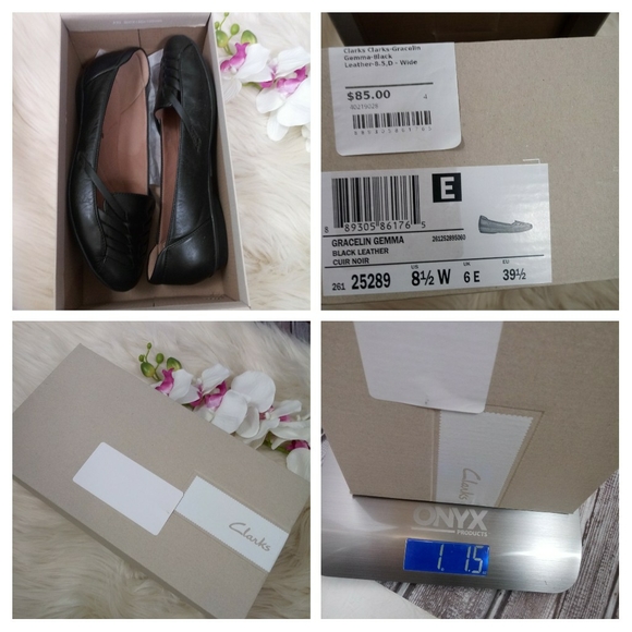 Clarks Gracelin Gemma Leather Flats Cushion 8.5 - Picture 2 of 16